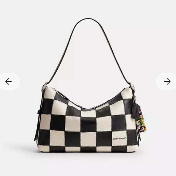 Coach Handbags - Coach black chalk alter ego Black and White Checkered Women's Bag